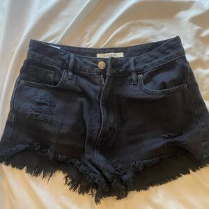 pacsun black jean shorts
